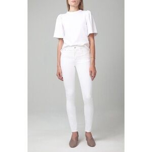 Citizens of Humanity Rocket Crop High Rise Skinny in White Sculpt 29 8